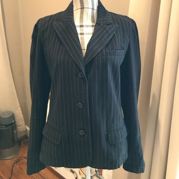 Black Pinstripe Blazer - Picture 1 of 5